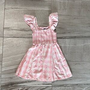 Juniors size small pink and white checkered dress - Old Navy